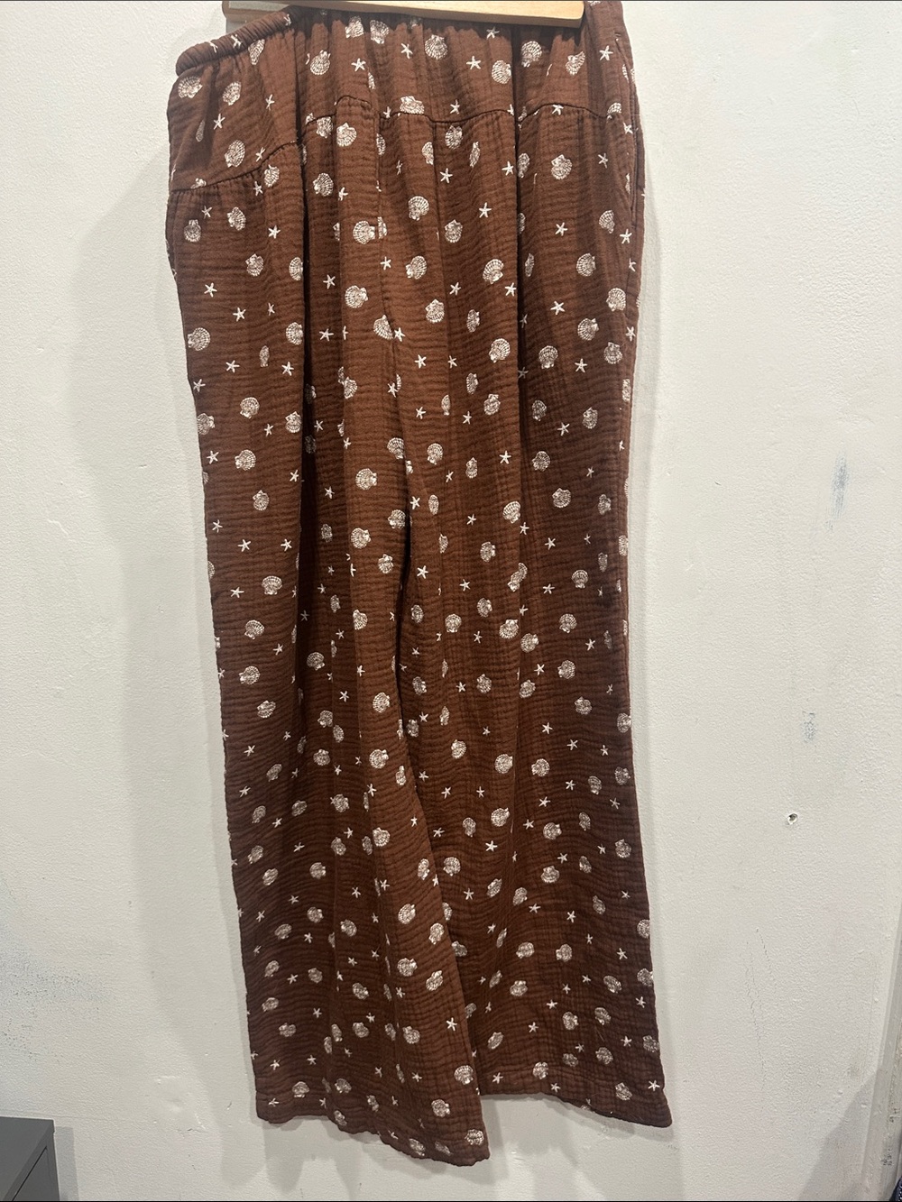 Cali 1850 shell wide leg harem cotton breezy seaside coastal theme cozy large - Picture 3 of 6